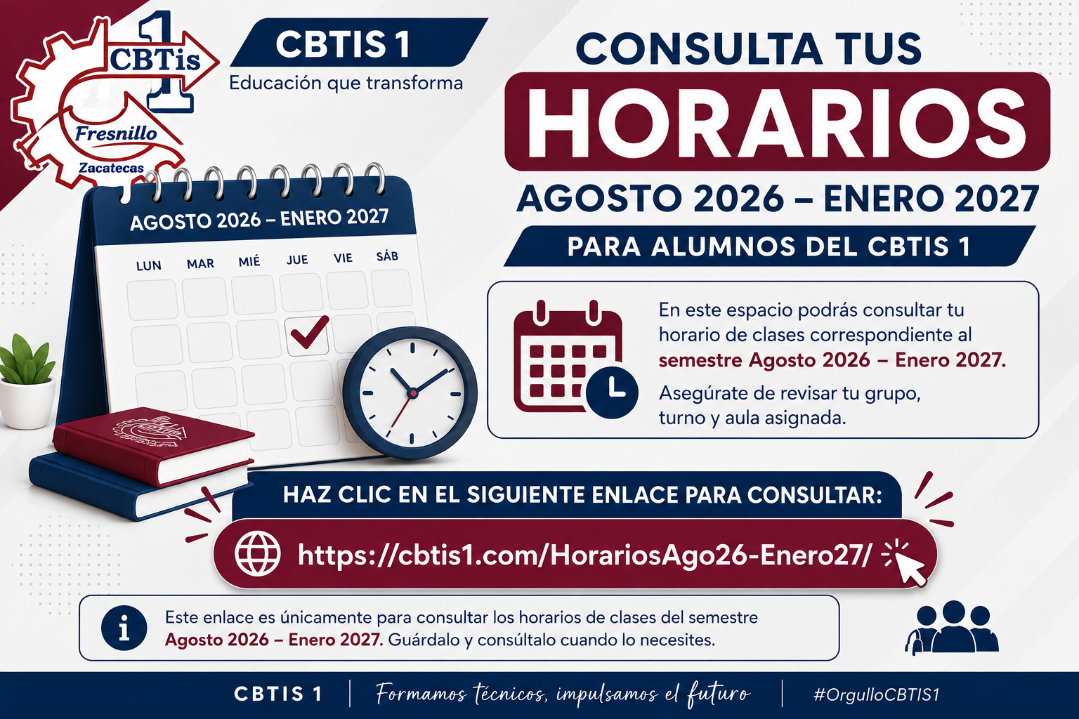 Horario semestre agosto 2026 - enero 2027